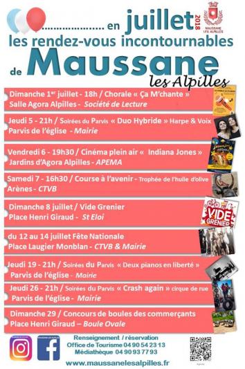 Photos JUILLET - LES RDV A NE PAS MANQUER - MAUSSANE LES ALPILLES