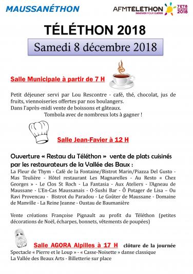 Photos TELETHON - LE 8 DECEMBRE 2018 - MAUSSANE LES ALPILLES