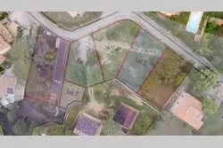 Vente terrain à bâtir Lorgues Superposition plan 