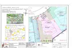 Vente terrain Lorgues Plan Cadastral LOT 4    
