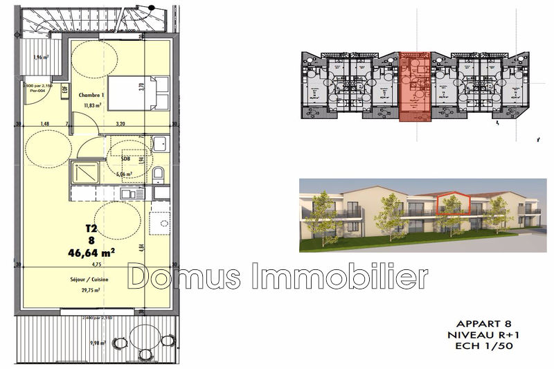 Photo Appartement Vedène Proche village, achat appartement 2 pièces 46 m²