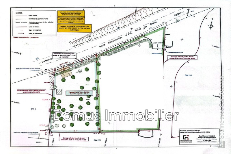 Vente terrain Carpentras  