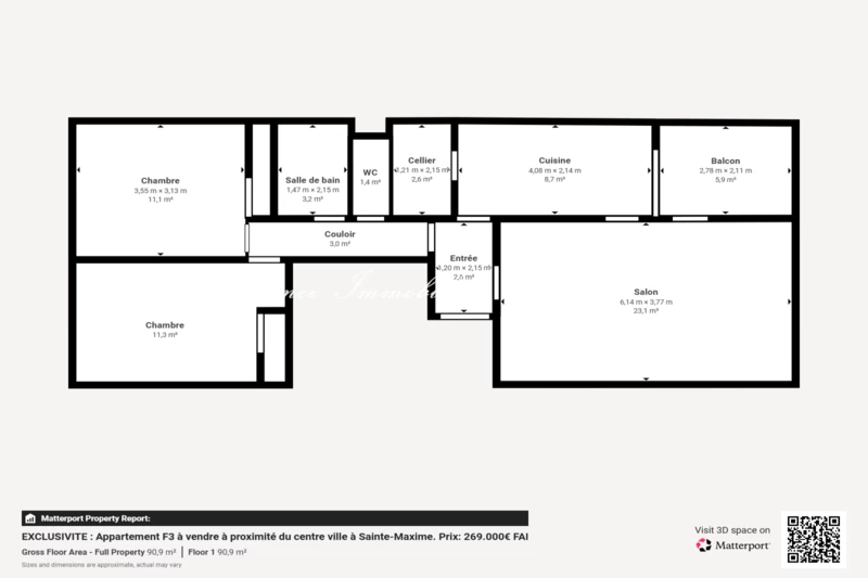 Vente appartement Sainte-Maxime  