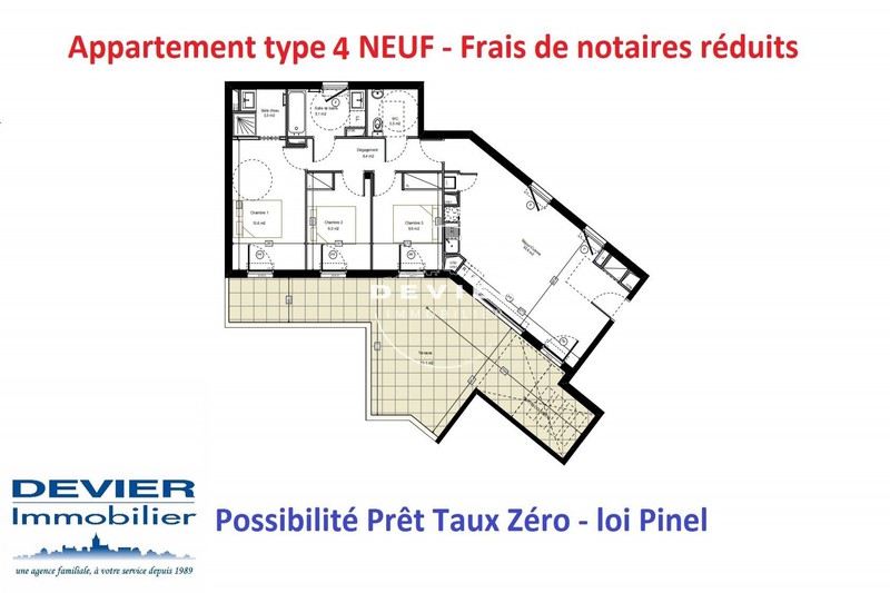 vente Appartement Saint-jean-de-védas Saint jean de védas Appartement Saint-Jean-de-Védas Saint jean de védas, achat appartement 4 pièces 83 m²