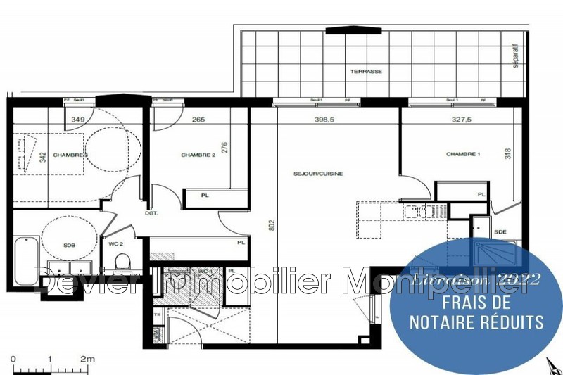 Appartement Montpellier Estanove,   achat appartement  4 pièces   86&nbsp;m&sup2;
