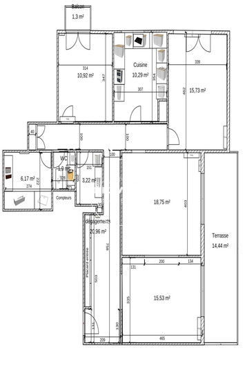Vente appartement Montpellier  