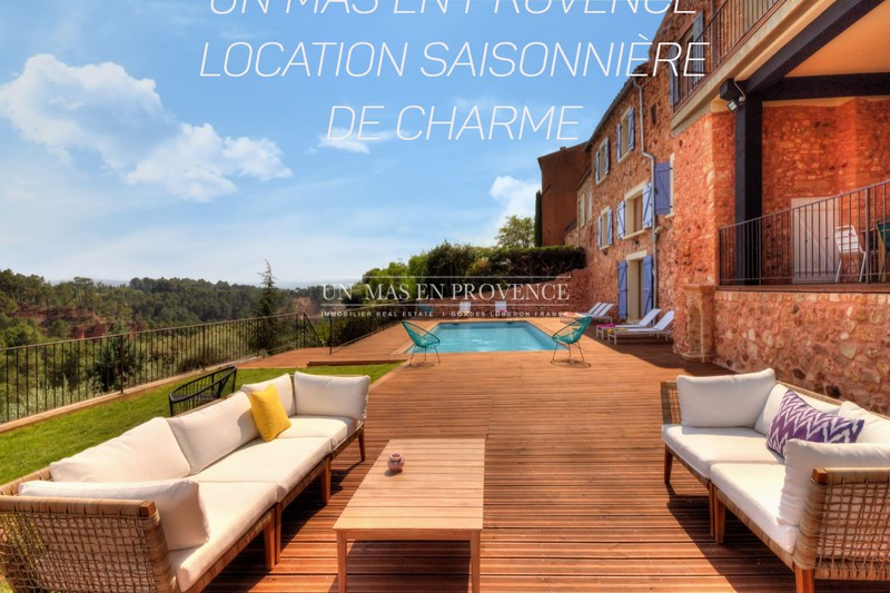 Location saisonnière demeure de prestige Roussillon  Demeure de prestige Roussillon Luberon,  Location saisonnière demeure de prestige  10 chambres   650&nbsp;m&sup2;