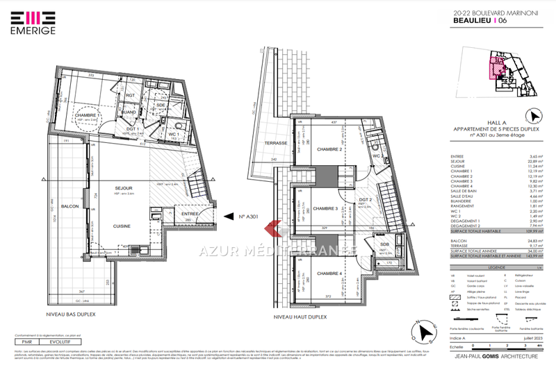 Vente duplex Beaulieu-sur-Mer  