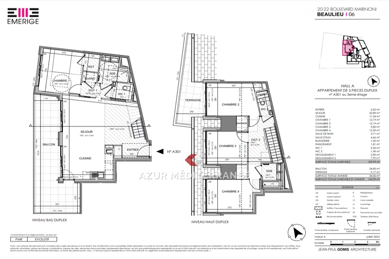Vente duplex Beaulieu-sur-Mer  