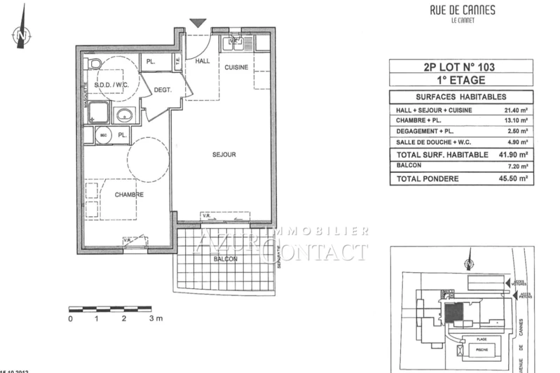 Vente appartement Le Cannet  
