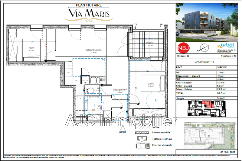 Vente appartement Lattes  