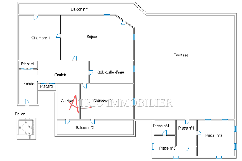 Photo Appartement Cagnes-sur-Mer Hippodrome, achat appartement 5 pièces 96 m²
