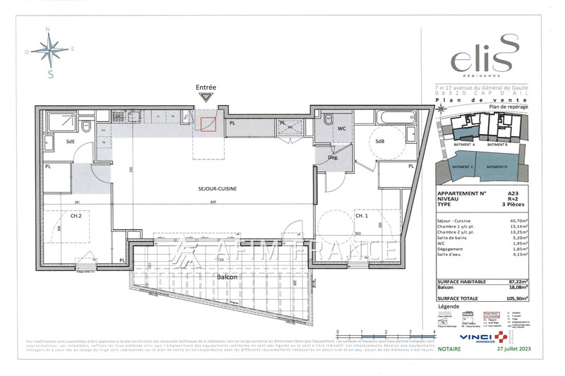 Vente appartement Cap-d'Ail  