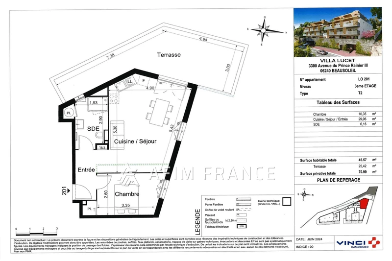 Vente appartement Beausoleil  