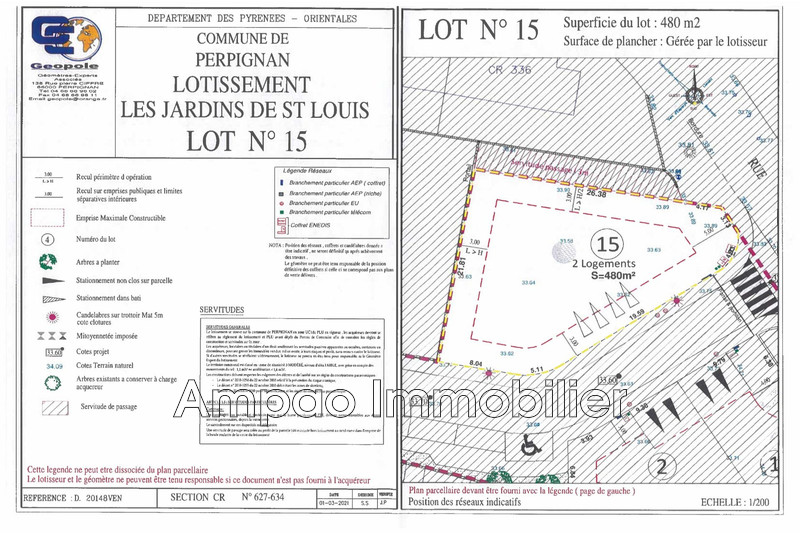 Vente terrain Perpignan  