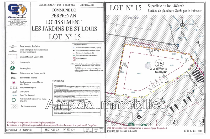 Vente terrain Perpignan  