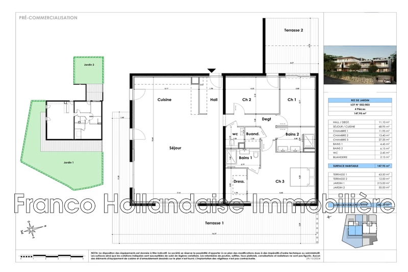 Appartement Biot Residentiel,   achat appartement  4 pièces   147&nbsp;m&sup2;