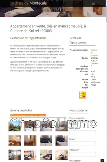 vente Appartement Cumbre del sol Appartement Cumbre del Sol achat appartement 3 pièces 92 m²