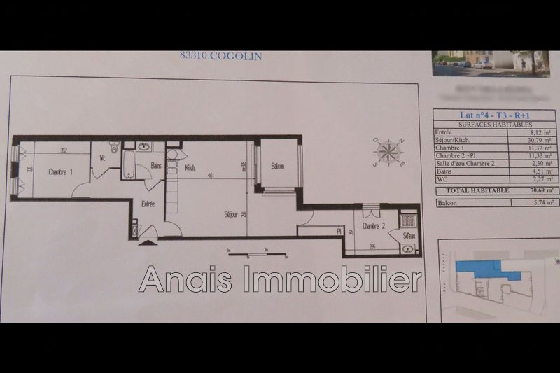 Photo Appartement Cogolin achat appartement 3 pièces 70 m²