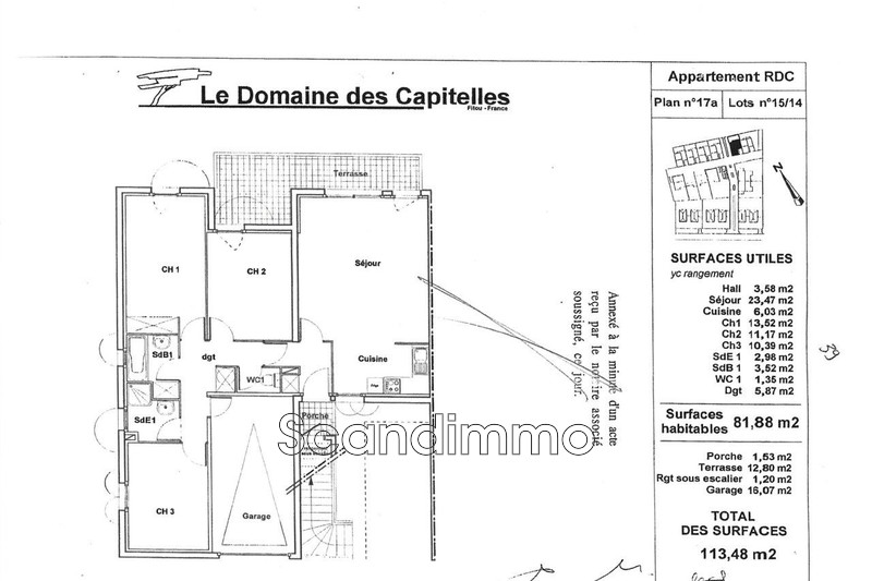Vente appartement Fitou  