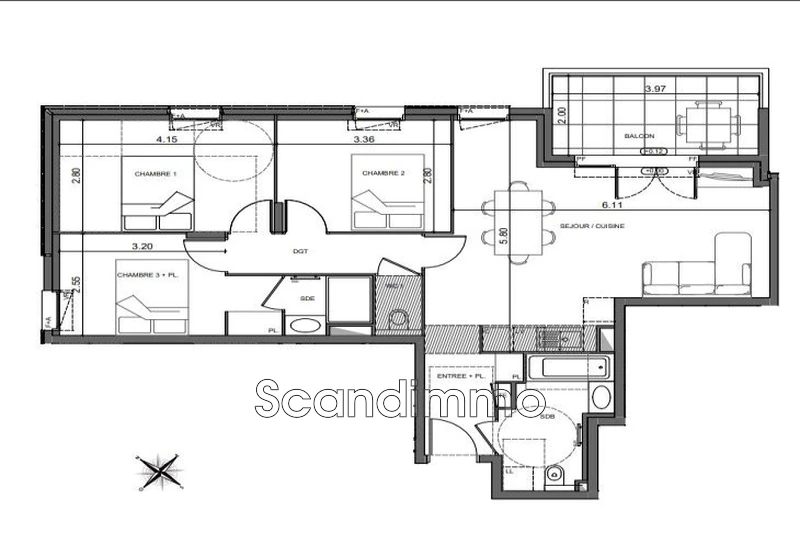 Vente appartement Golfe-Juan  