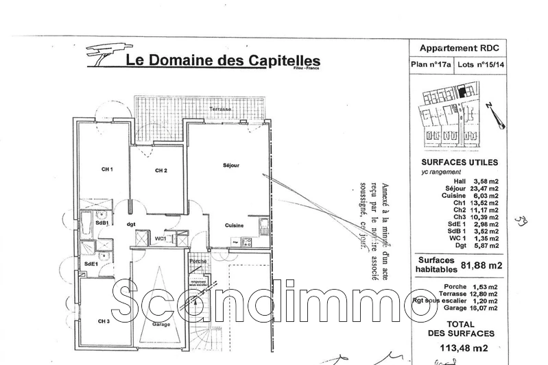 Vente appartement Fitou  