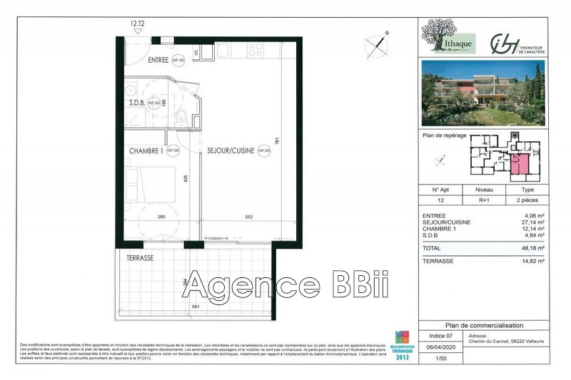 Photo Appartement Vallauris Proche centre ville, achat appartement 2 pièces 48 m²