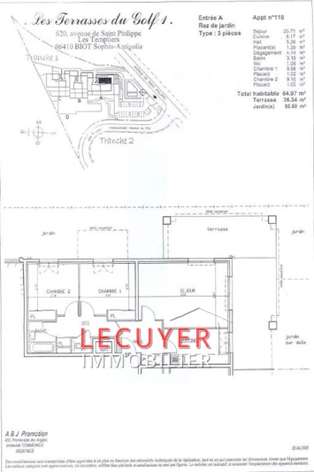 Vente appartement Biot  