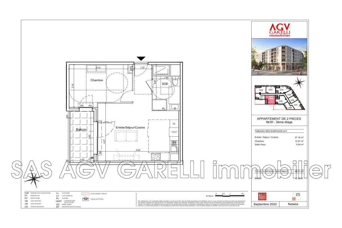 Vente Appartement 45m² 2 Pièces à Toulon (83000) - Agv Garelli Immobilier