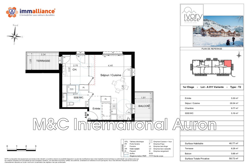 Vente appartement Auron  