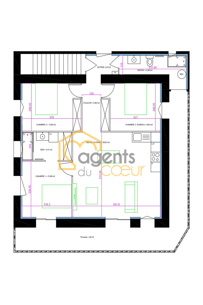 Vente Appartement 80m² 4 Pièces à Gardanne (13120) - Agents Du Coeur