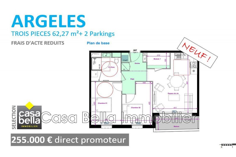 Photo n°1 - Vente appartement Argelès-sur-Mer 66700 - 255 000 €
