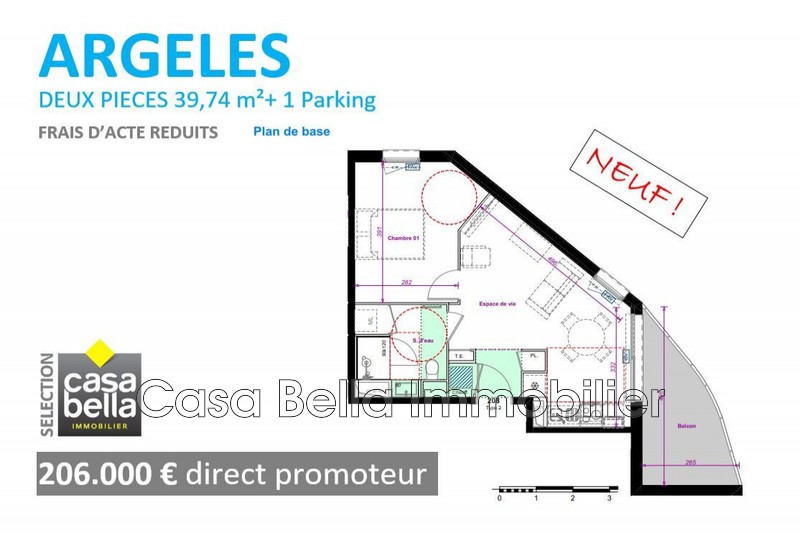 Photo n°2 - Vente appartement Argelès-sur-Mer 66700 - 206 000 €