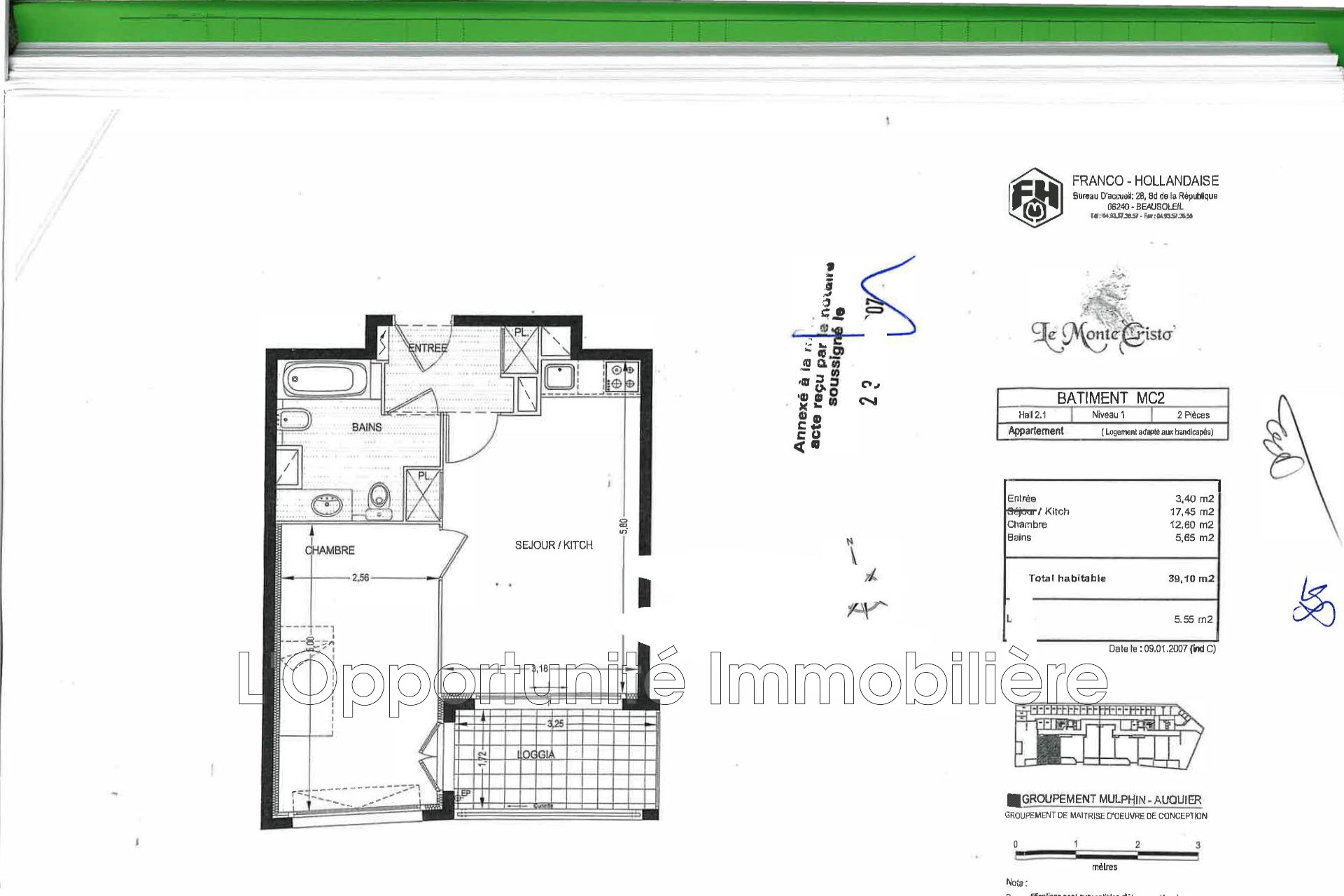 Vente Appartement 39m² 2 Pièces à Beausoleil (06240) - L'Opportunite Immobiliere