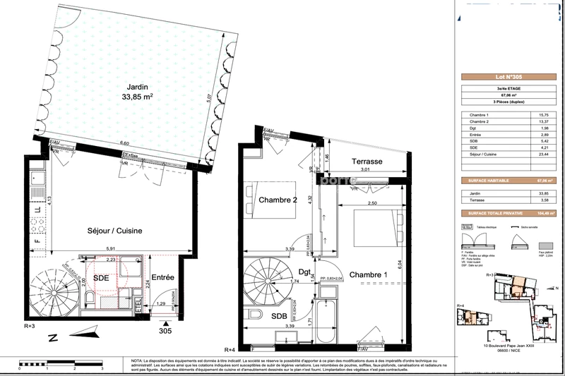 Vente duplex Nice  