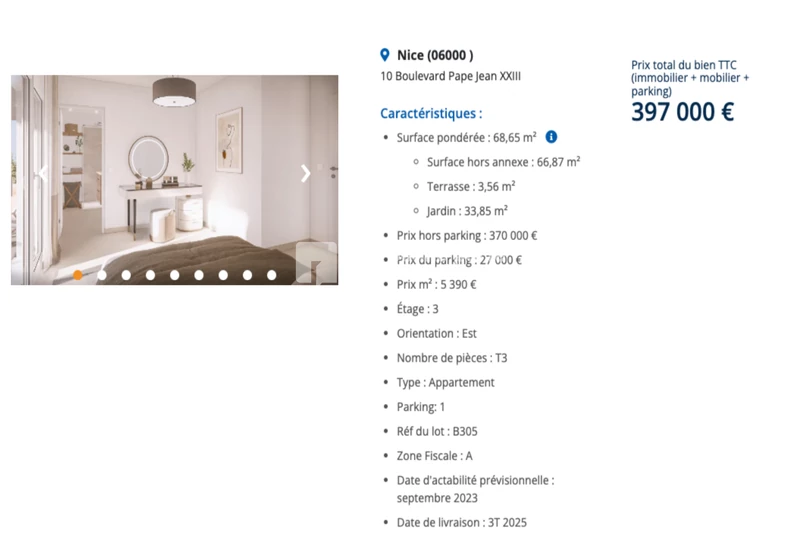 Vente duplex Nice  