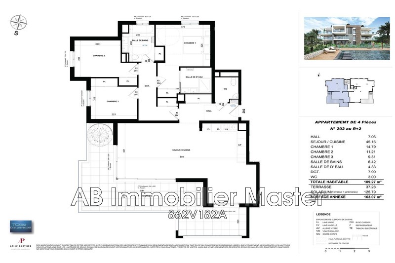 appartement  4 pièces  Antibes   109 m² -   