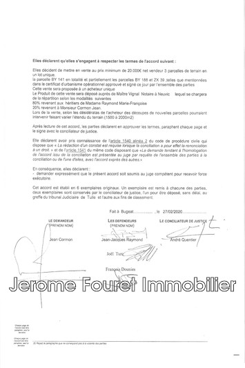Vente terrain Neuvic  