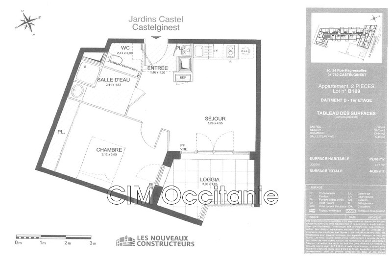Location appartement Castelginest  
