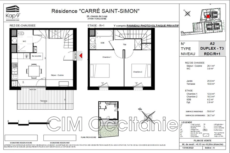 Location duplex Toulouse  