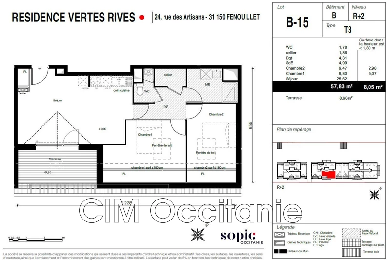 Location appartement Fenouillet  