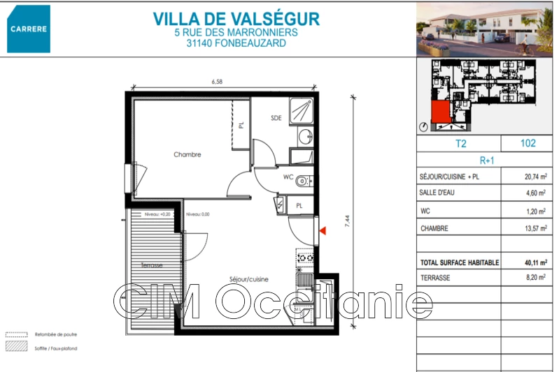 Location appartement Fonbeauzard  