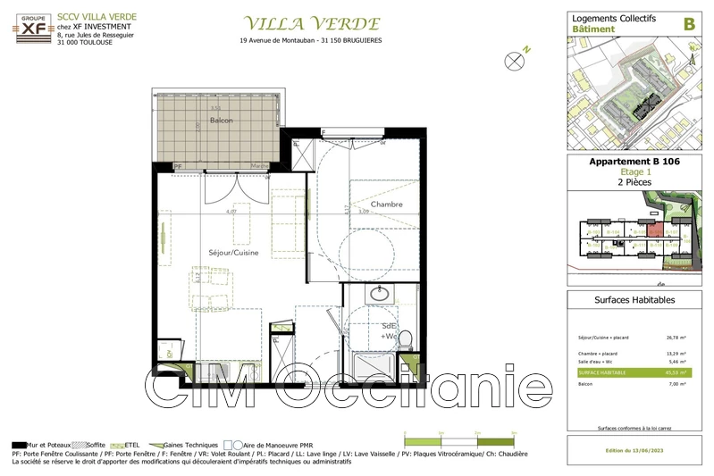 Location appartement Bruguières  